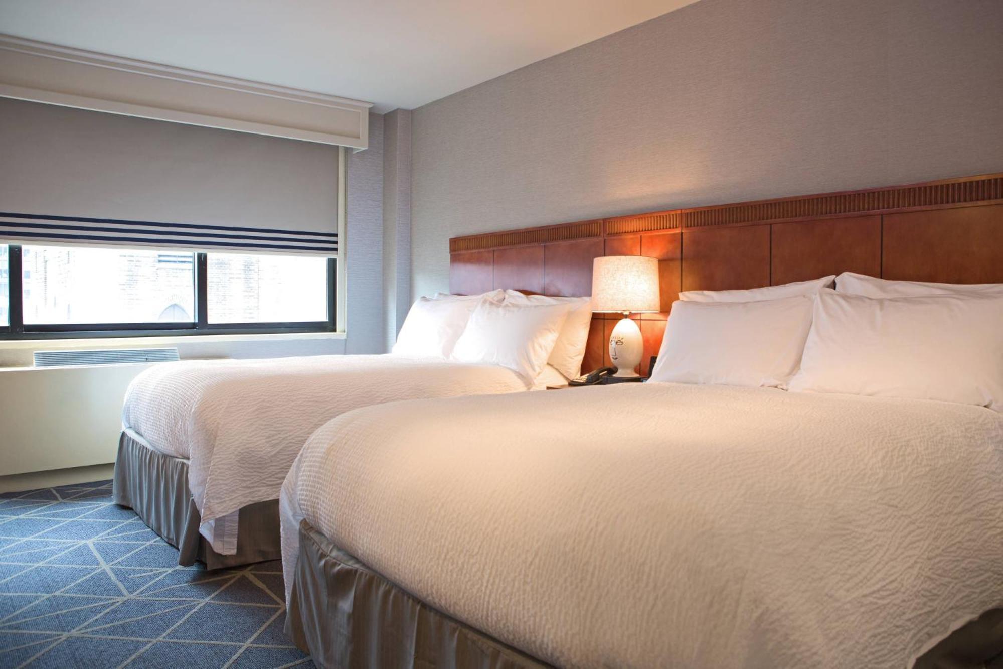 Double Room with Two Double Beds and Roll-in Shower - Mobility Accessible
